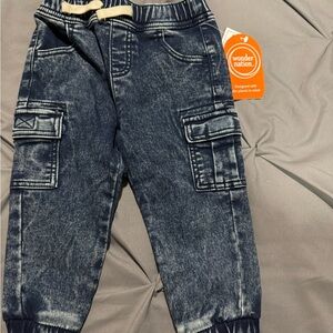 Wonder Nation Kids Blue Cargo Joggers 18 Months